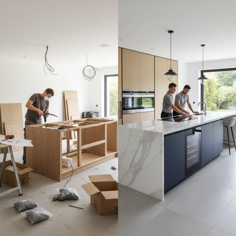 Featured image for Kitchen Island Costs: DIY vs Pro Installation Breakdown
