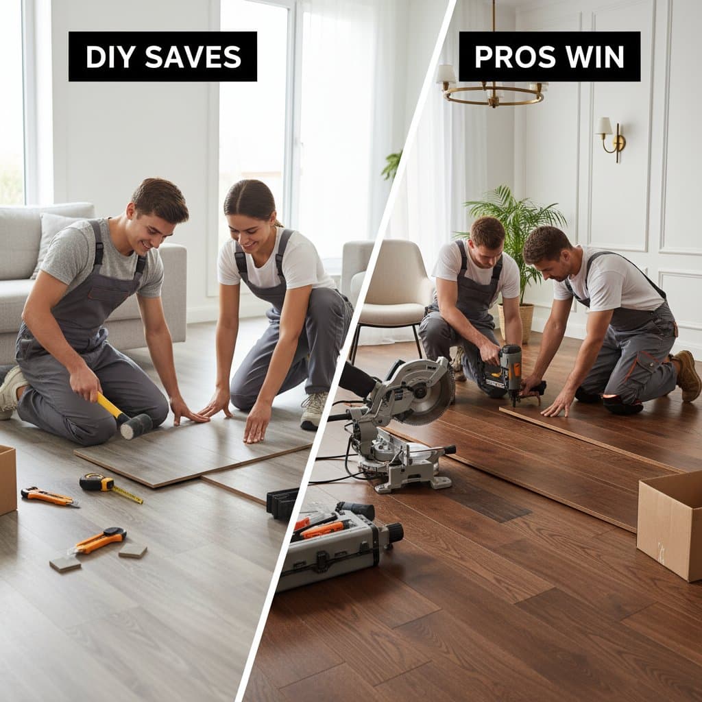 LVP vs Hardwood: When DIY Saves and When Pros Win